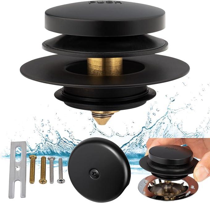 Replacement tub drain stopper and trim in oil rubbed bronze